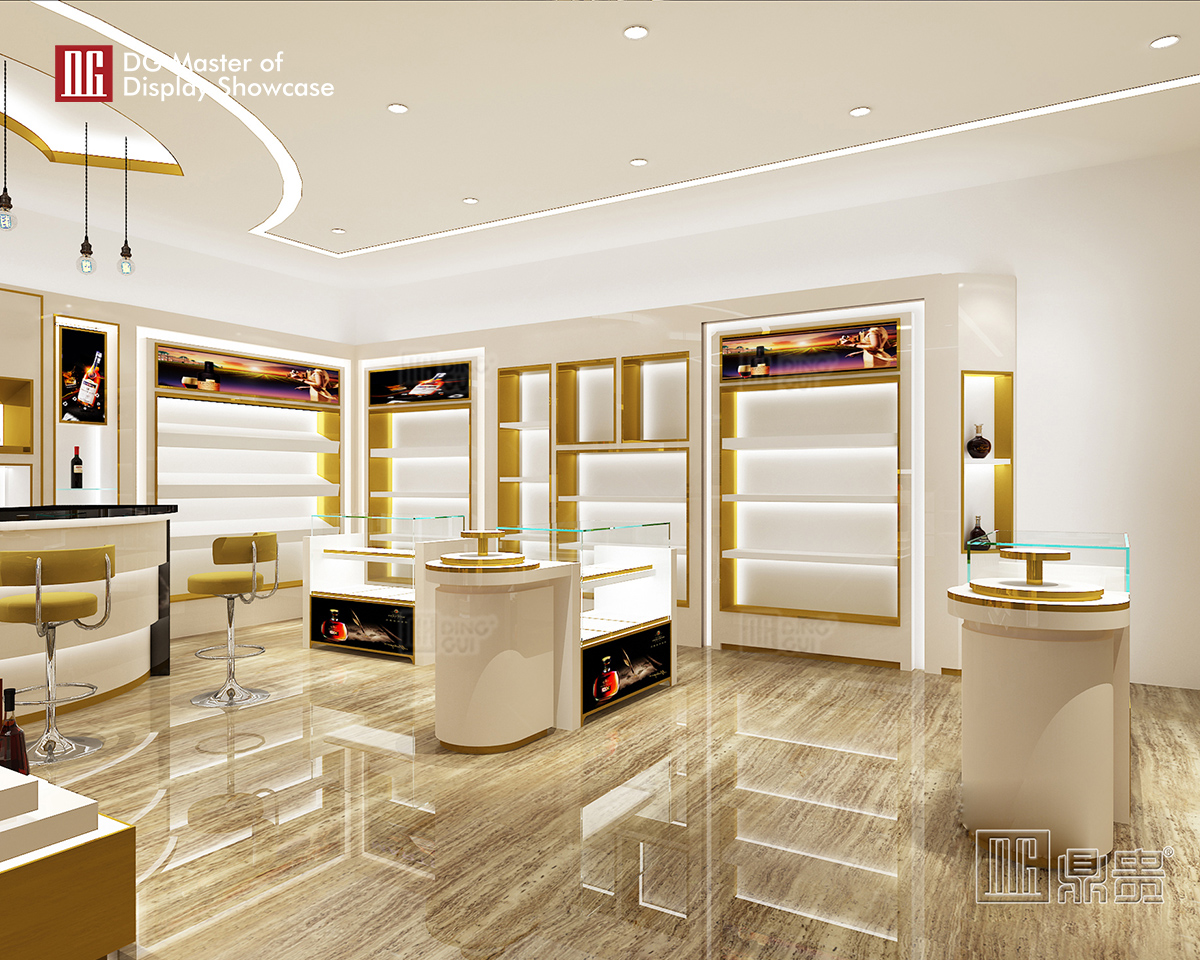 DG Showcase Customized Duty-free Shop showcase Display Tempered Glass Cabinet Dekorasyon 8