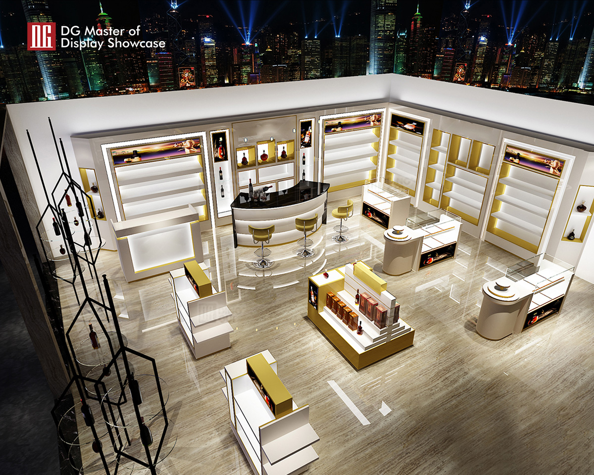 DG Showcase Customized Duty-free Shop showcase Display Tempered Glass Cabinet Dekorasyon 7