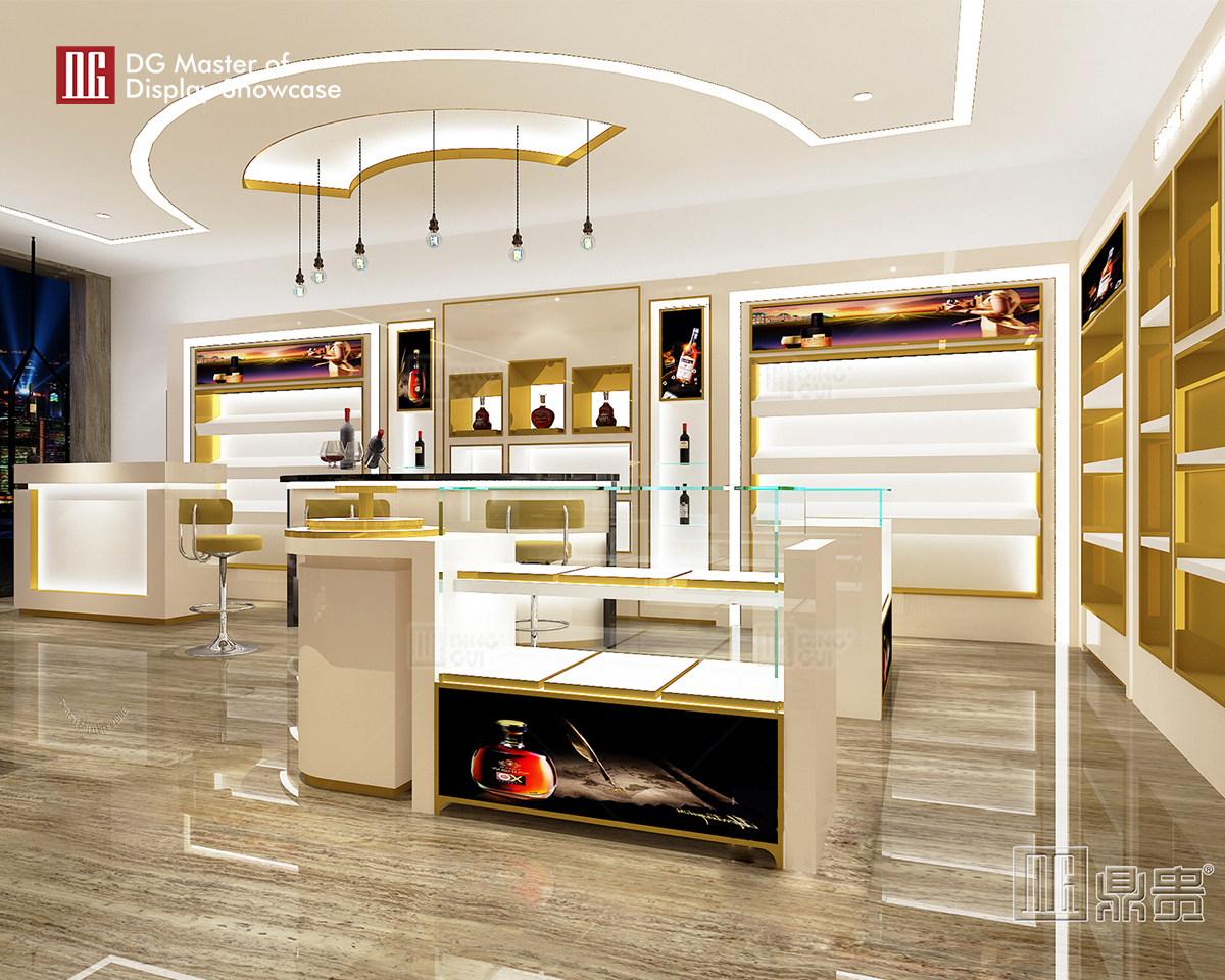 DG Showcase Customized Duty-free Shop showcase Display Tempered Glass Cabinet Dekorasyon 9