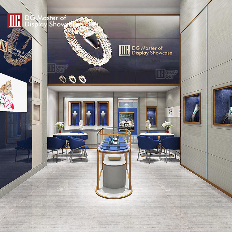 Custom wall mounted display case with shelves best supplier Manufacturer | DG Display Showcase 8