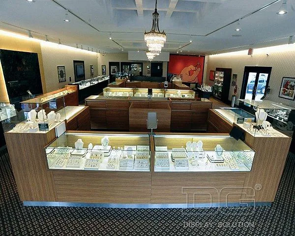 DG Showcase Nature Wood Jewelry Showcase Display Shop Design Manufacturer 1