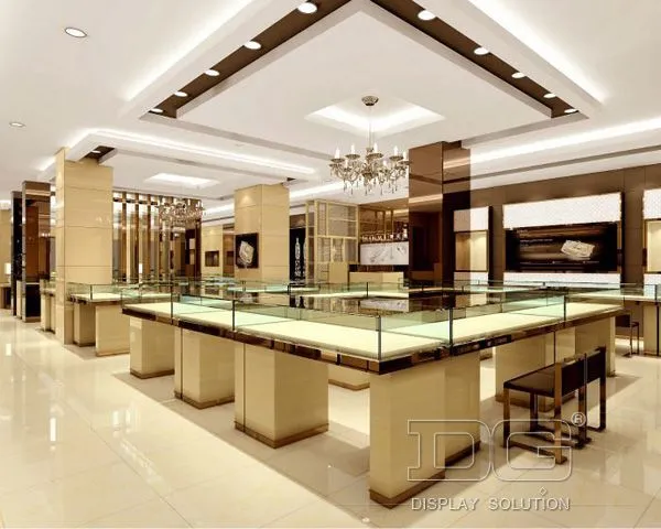 DG Showcase Tempered Glass Jewelry Display Cases Para sa Shopping Mall Pinakabagong pagdating 1