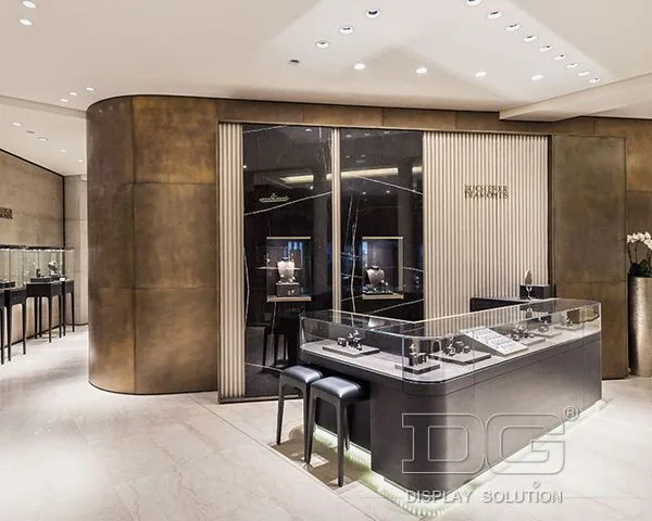 DG Showcase Pinakabagong Jewelry Showcase Display Tempered Glass Wooden Innovative Design 1