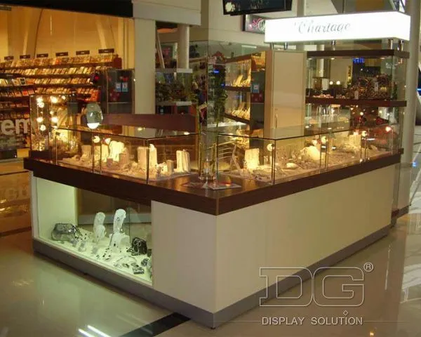 DG Showcase Fashion Luxury Jewelry Showcase Tempered Glass Wooden Cabient Products 1