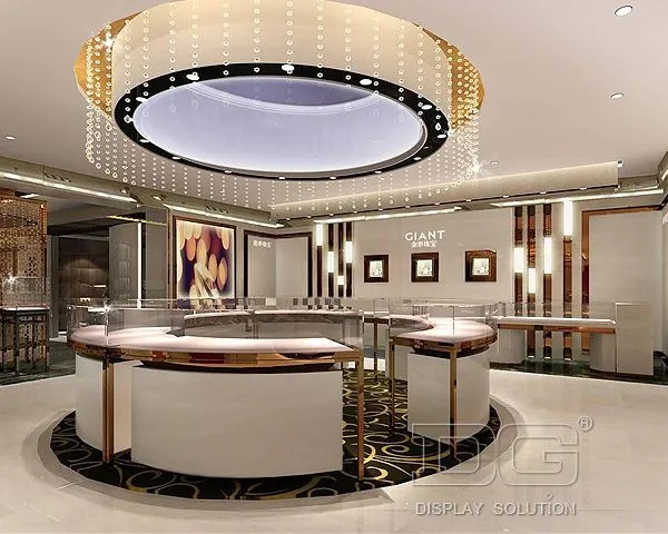 DG Showcase Modern Jewelry Showcase Display Wooden Premium Retail Store Decoration 1