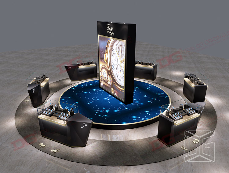  Pinakabagong Design Premium Watch Shopping Mall Showcase Kiosk 