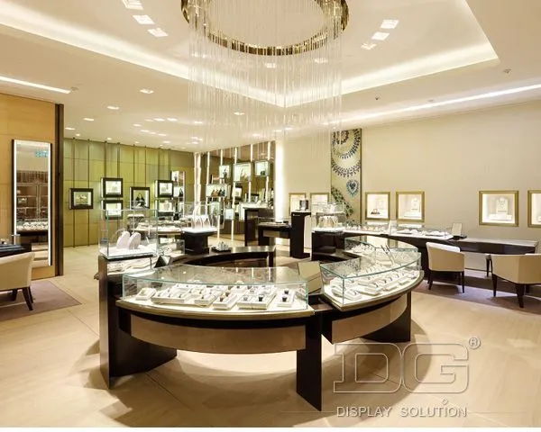 ΓΔ Showcase Ζεστή πώληση στρογγυλή βιτρίνα κοσμημάτων Νέος κατασκευαστής σχεδιασμού 1