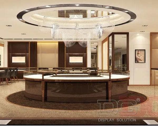 DG Showcase Brugerdefineret Smykkeshowcase Moderne Indkøbscenter Indretningsdesign 1