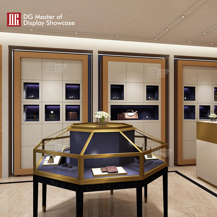 DG Showcase luxury glass optical display showcase mall showroom cabinets modern design 7