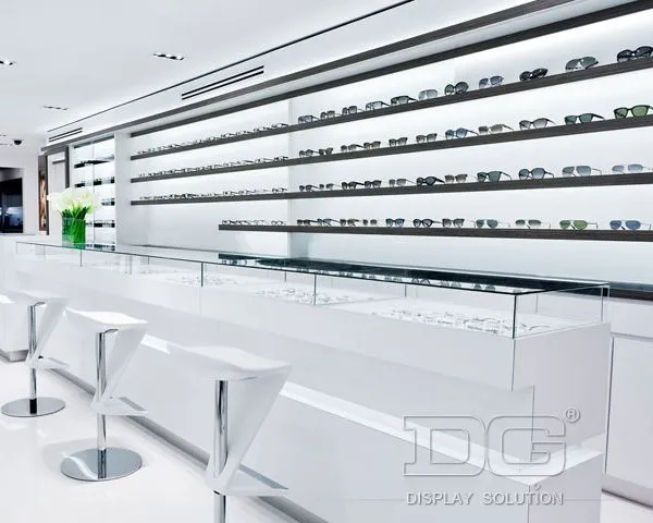 DG Showcase Custom Fashion Wooden Glasses Cabinet White Simple Manufacturer 1