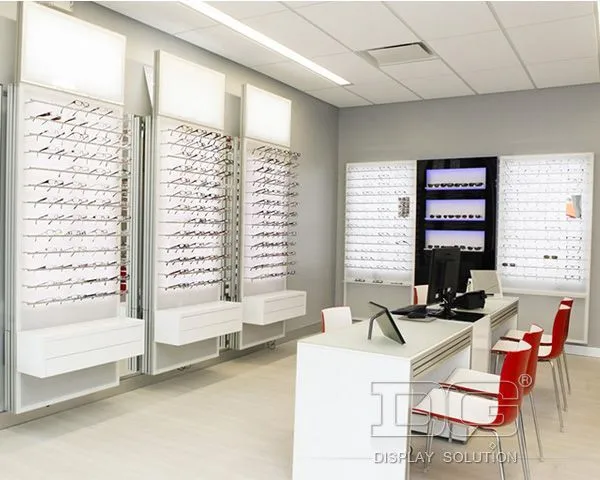 DG Showcase Optisk Skab Træbriller Display Rack Luksusmærke Producent 1