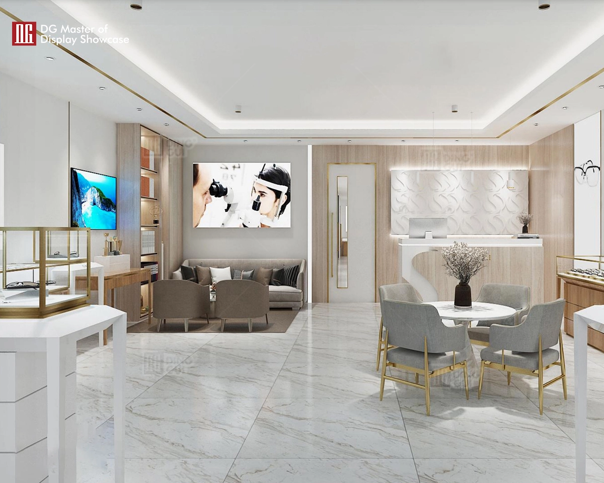 DG Showcase Yndefuld Romantisk Optisk Display Showcase Luksusbutik Dekoration Producenter 1