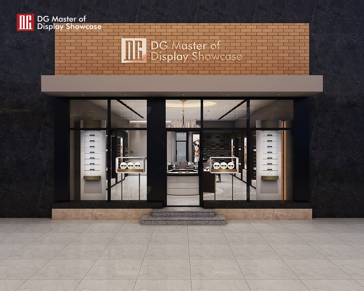 DG Showcase Luxuriosa Praestantissima Vitrina Optica Designata Vitri Aluminii cum Sera Supellex Lignea 7