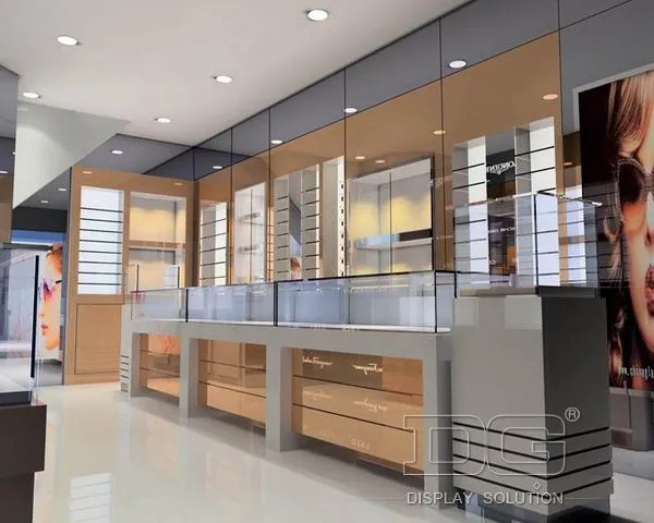 DG Showcase Vitrina Specillorum Solarium Summae Qualitatis Designatio Tabernae Opticae ex Sina 1