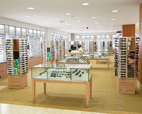 DG Showcase Kvalitets Træ Optiske Showcase Skabe Solbriller Display 1
