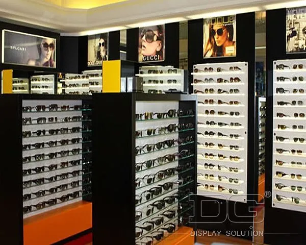 DG Showcase Brand Chain High-end Sunglasses Display Showcase Optical Stands Design 1