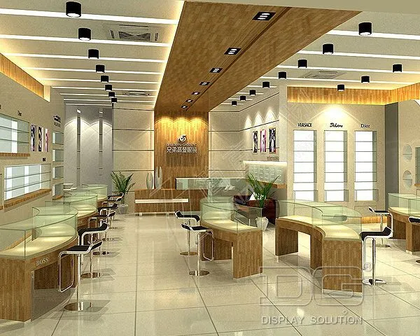 DG Showcase High End Optical Eyewear Store Design Showcase Display 1