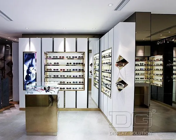 DG Showcase Fashion Optical Store Design Sunglass Display Showcase Company 1