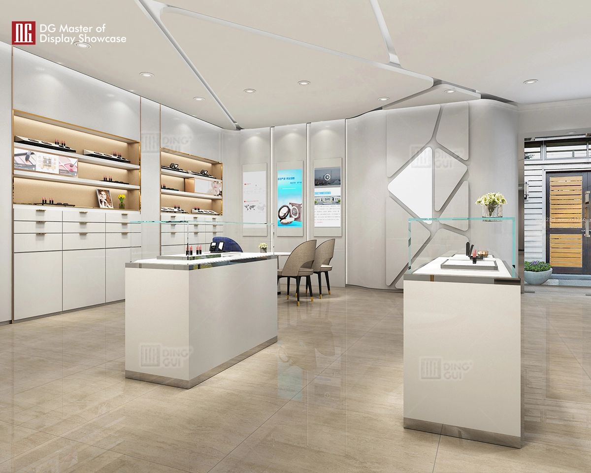 DG Showcase Brugerdefineret Bordplade Optisk Butik Showcase Indretning Elegant Design 1