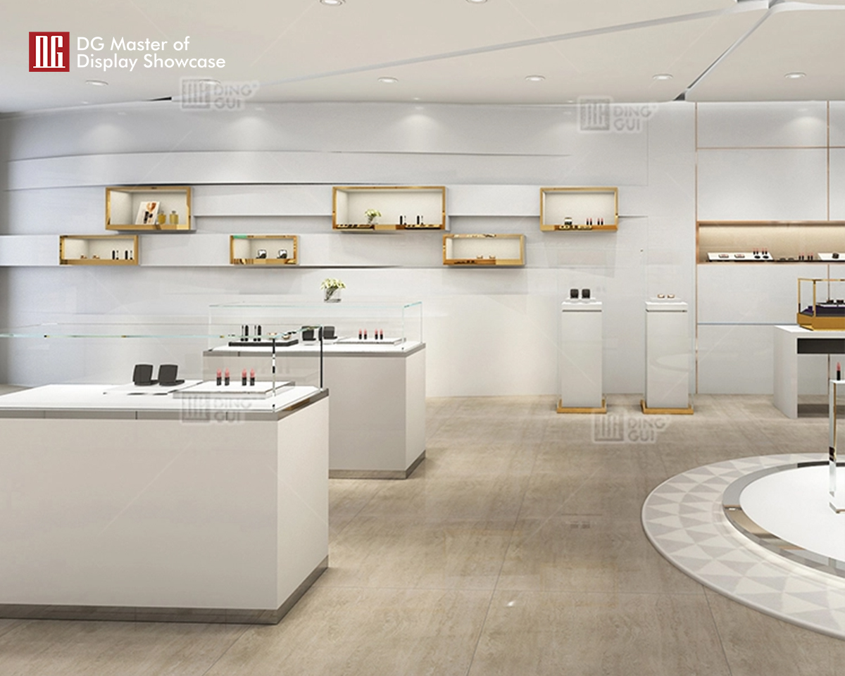 DG Showcase Brugerdefineret Bordplade Optisk Butik Showcase Indretning Elegant Design 8