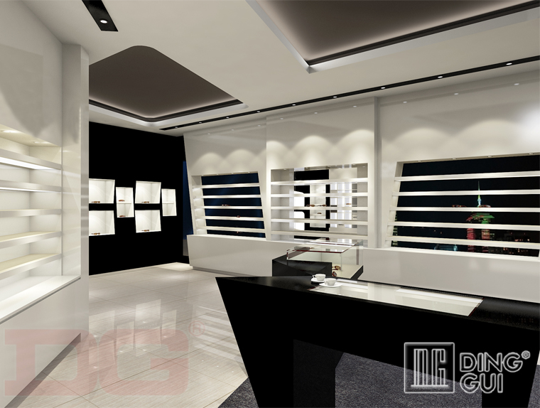 DG Showcase metal wall mounted optical showcase eyewear display stand professional manufactured 4