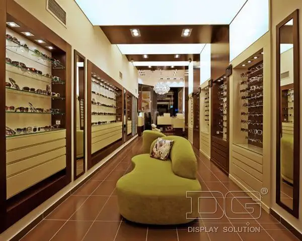 White Wooden Temper Glass Eyeglasses Cabinet - Premium Quality, Factory Direct Price 3