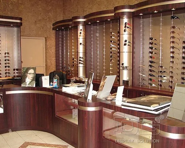 DG Showcase Custom Eyewear Display Cabinet Optical Showcase Luxury Design Manufacturer 1