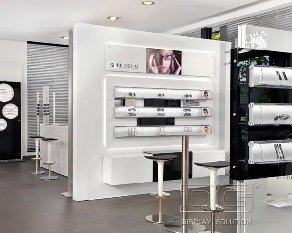 DG Showcase High end Custom Optical Showcase Cabinets Eyewear Wooden Display 1