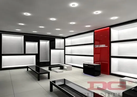 Vitrína DG s luxusným dizajnom, obchod s oblečením, zákazková vitrína na predaj 1