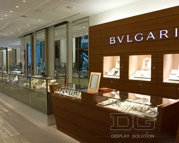 DG Showcase Customized Luxury Watch Display Counter Designs For BVLGARI 1