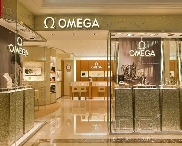 DG Showcase Luxury Watch Display Pedestal Showcase For Omega Shopping Mall 1