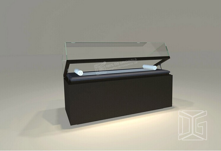 Modern Wooden Glass Museum Pedestal