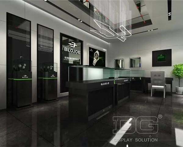 DG Showcase mærke sort ur piedestal display showcase producent fra Kina 1