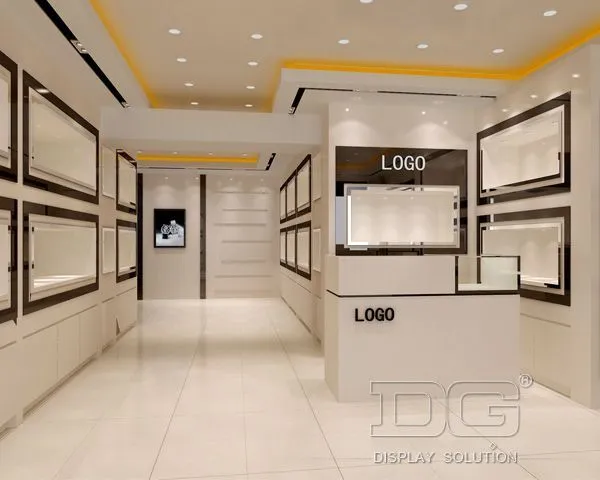 DG Showcase Custom Luxury Watch Shop Display Showcase Latest Design Manufacturer 1