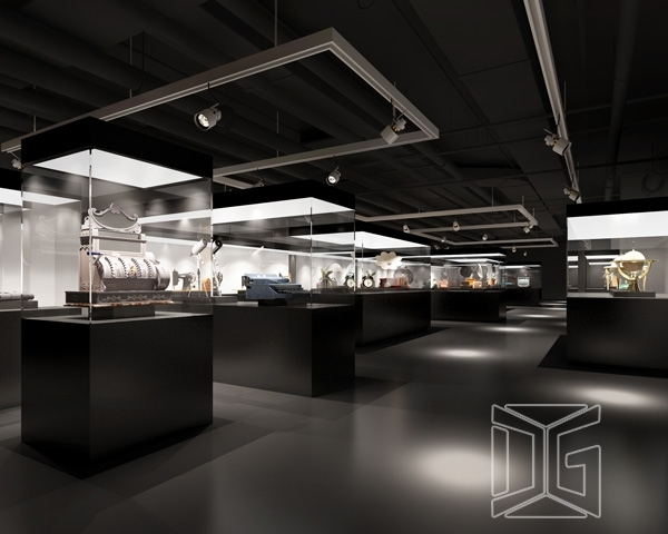 DG Showcase Custom Museum Exhibit Case Antique Display Showcase Attractive Design 1