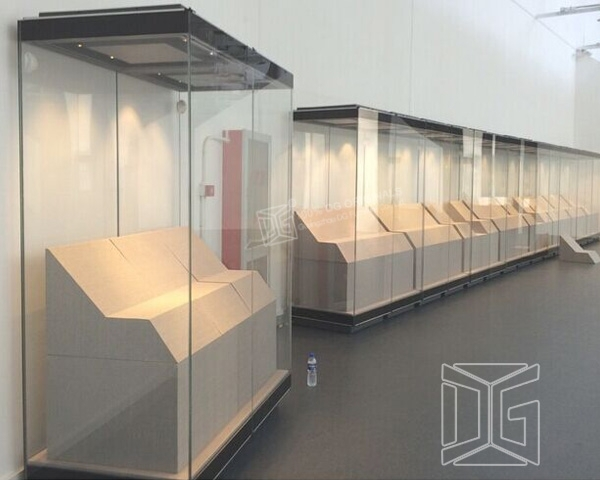 Nástenná vitrína DG Showcase Museum pre zberateľské predmety, prispôsobený dizajn 1