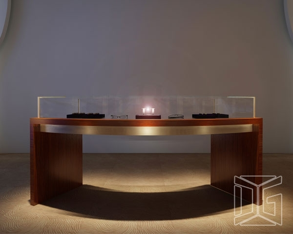 DG Showcase Jewelry Shop Display Showcase Stainless Steel Modern Design Counter 1