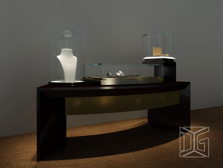  Mensa Exhibitoria Vitri Temperati Luxuriosi 