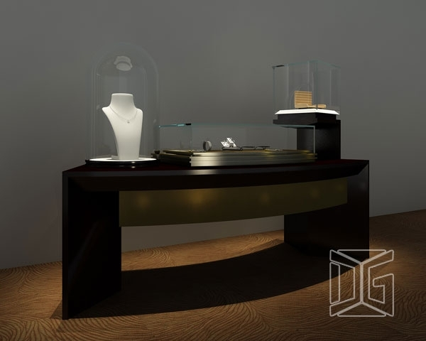 DG Showcase Tabernae Ornamentorum Luxuriosorum Mensa Vitri Temperati Fabricator Vitrinae Exhibitionis 1