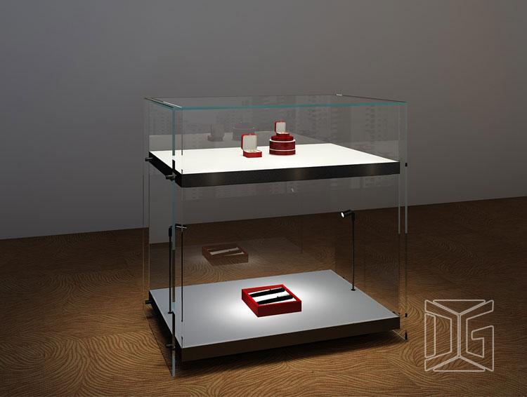 Marangyang Temper Glass Alahas Display Tower Marangyang Temper Glass Alahas Display Tower