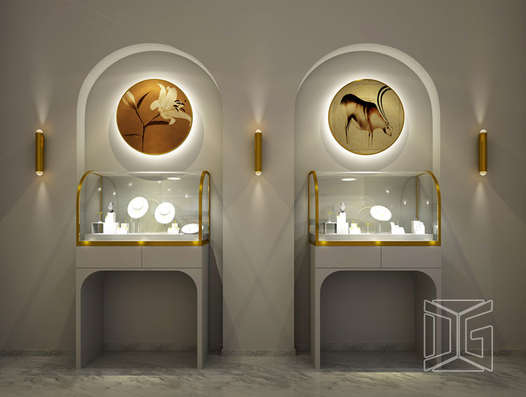  Πολυτελής βιτρίνα κοσμημάτων με LED 