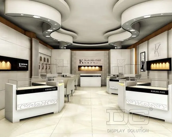 DG Showcase Luxury Retail Display Cabinet Tagagawa ng Display Cabinet ng Alahas Showcase 1