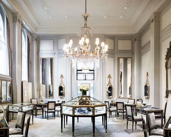 DG Showcase Luxury Jewelry Countertop Display Case Custom Gold Paint 1