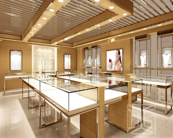 DG Showcase Alahas Display Cabinets Modern Luxury Store Showcase Pinakabagong Disenyo 1