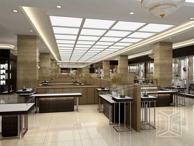  Προσαρμοσμένη βιτρίνα καταστήματος κοσμημάτων