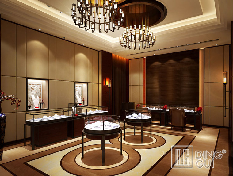 DG Showcase alahas display cabinet libreng nakatayo alahas cabinet showcase tindahan palamuti 5