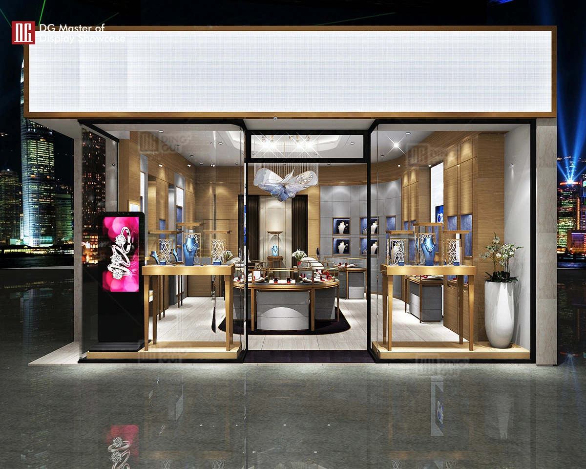 DG Showcase customized high end jewellery showcase cases luxury jewelry store display cabinet 1