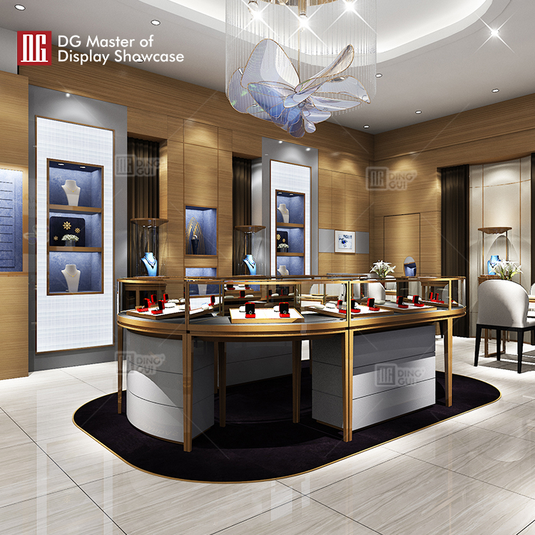 DG Showcase customized high end jewellery showcase cases luxury jewelry store display cabinet 11