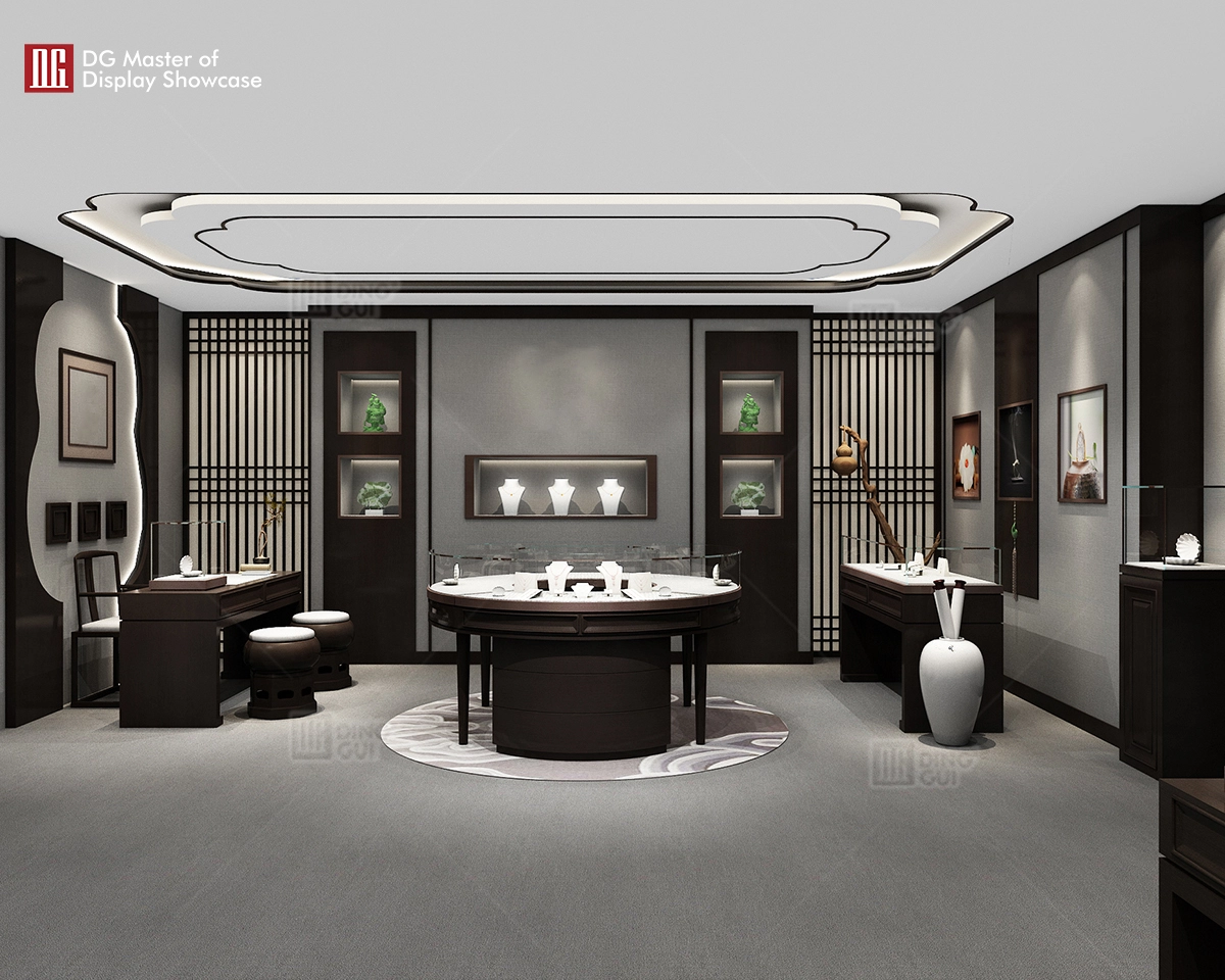 DG Showcase customizable luxury jewellery showcases high end display cases manufacturer 1