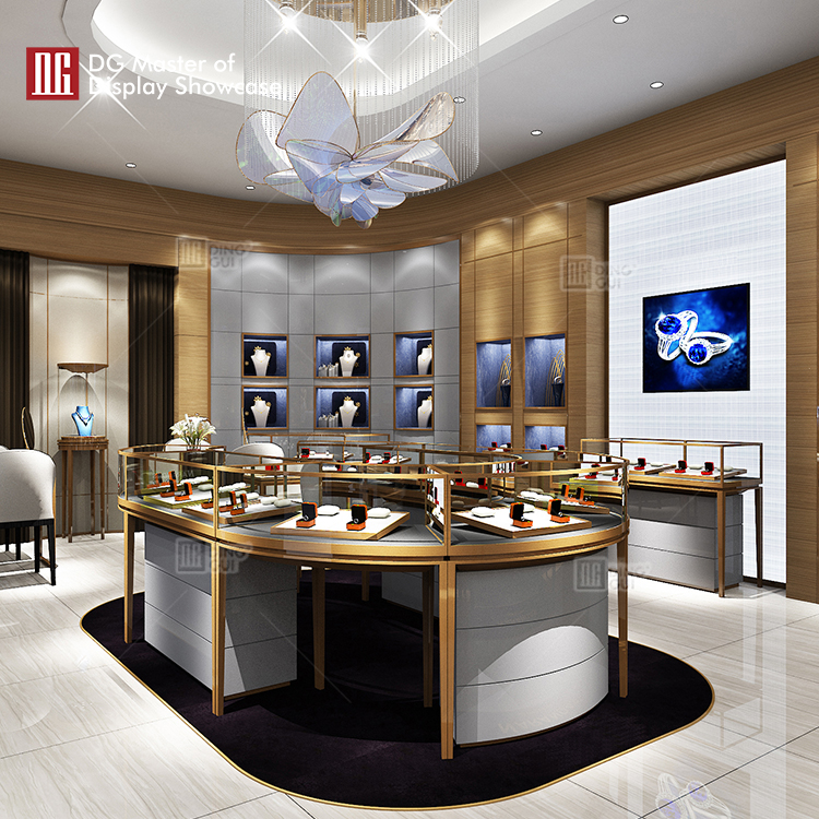 DG Showcase customized high end jewellery showcase cases luxury jewelry store display cabinet 8